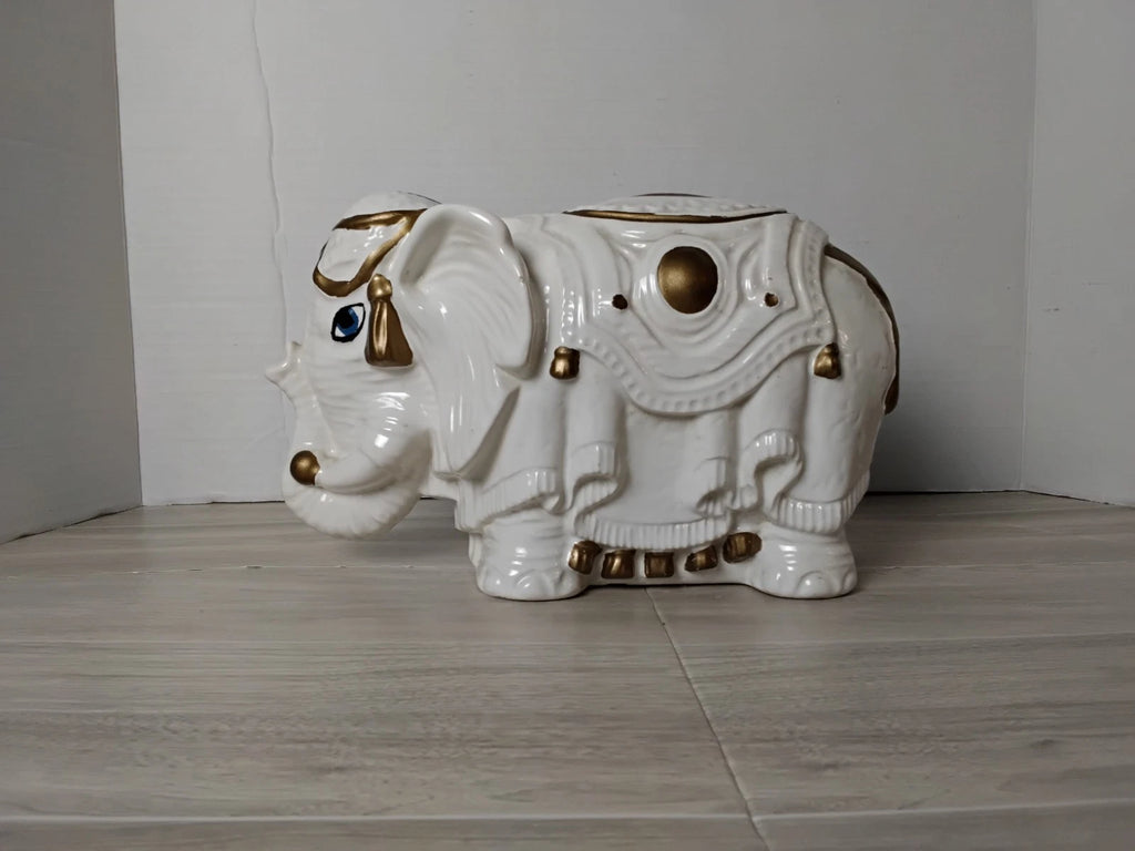 Ceramic Elephant Figurine With Date! 1/18/78