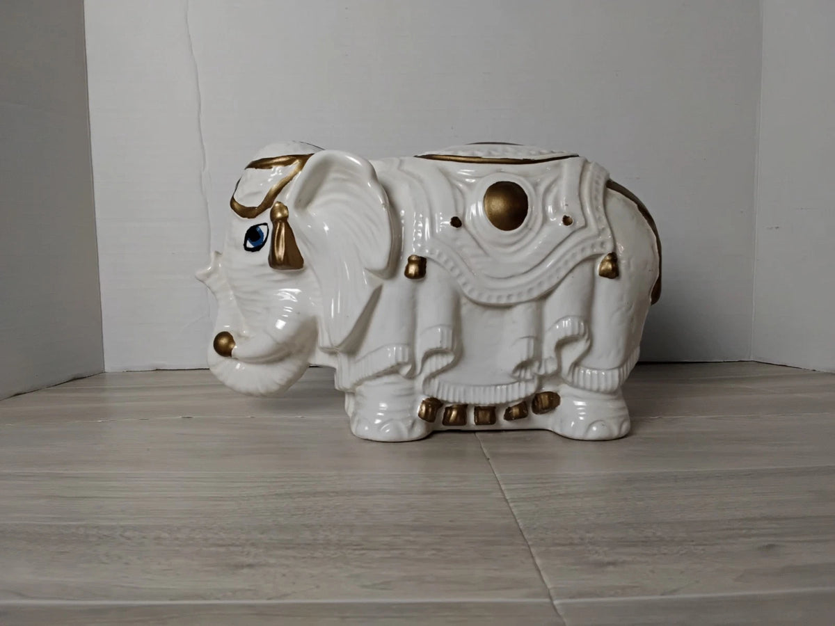 Ceramic Elephant Figurine With Date! 1/18/78