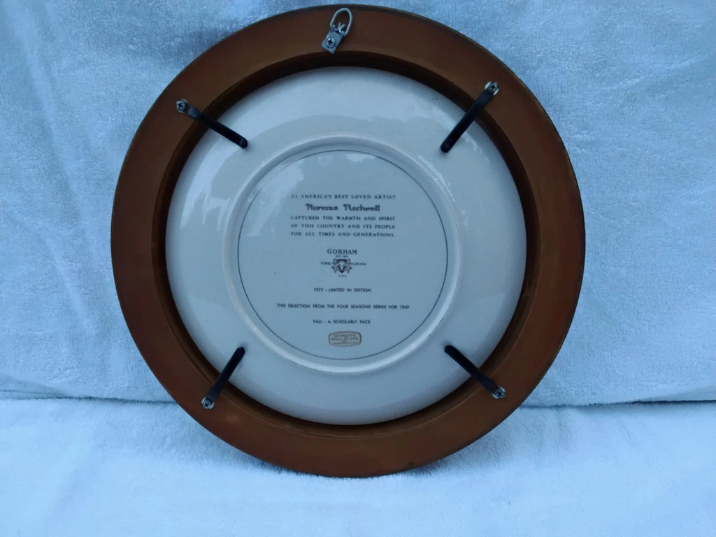 1972 Four Seasons Norman Rockwell Wall Plaque Plates