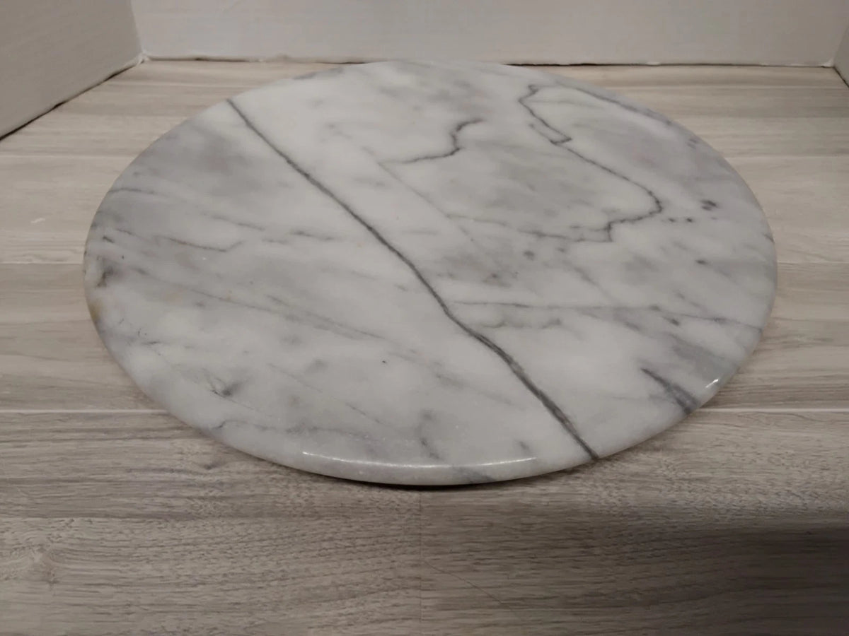 Authentic MCM White Marble lazy Susan Serving Tray