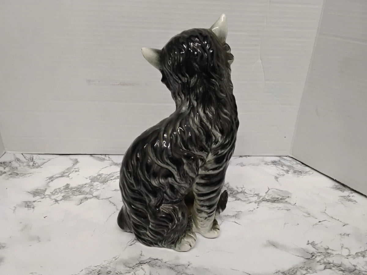 Vintage MCM Wales Japan Ceramic Cat Statue Figurine