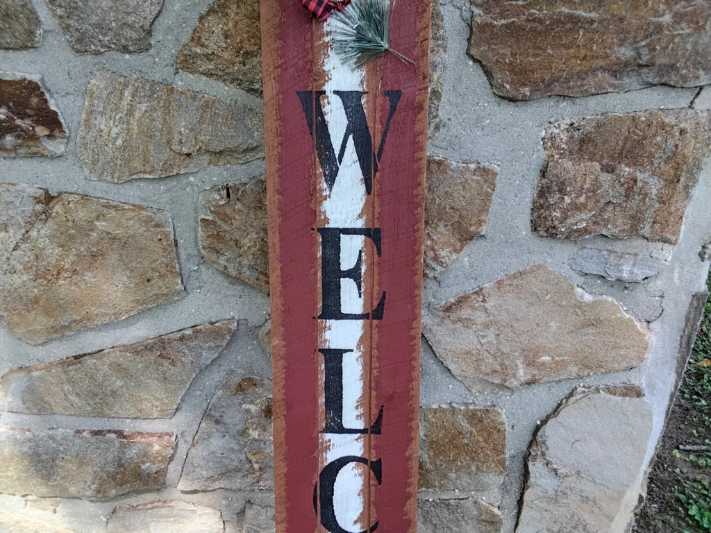 Rustic Front Door Welcome Sign
