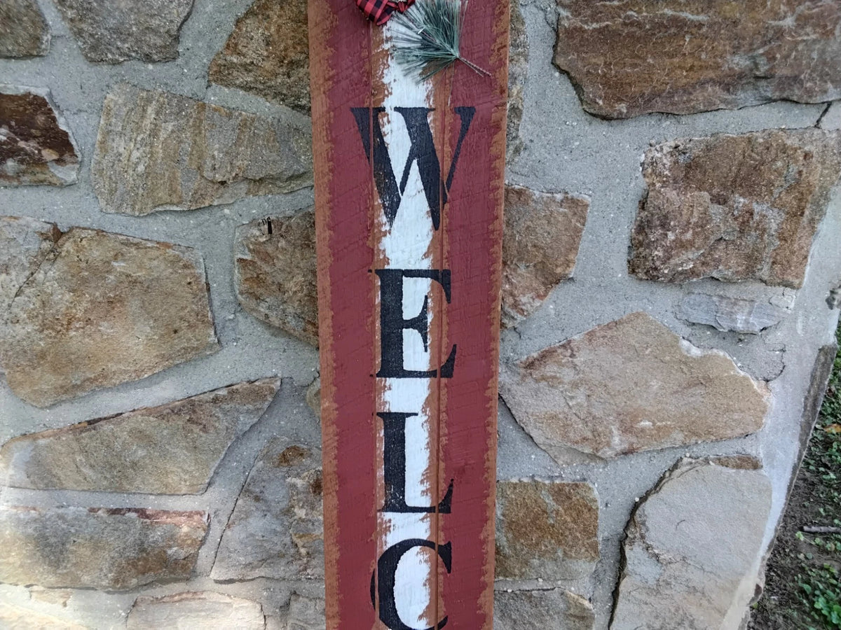 Rustic Front Door Welcome Sign