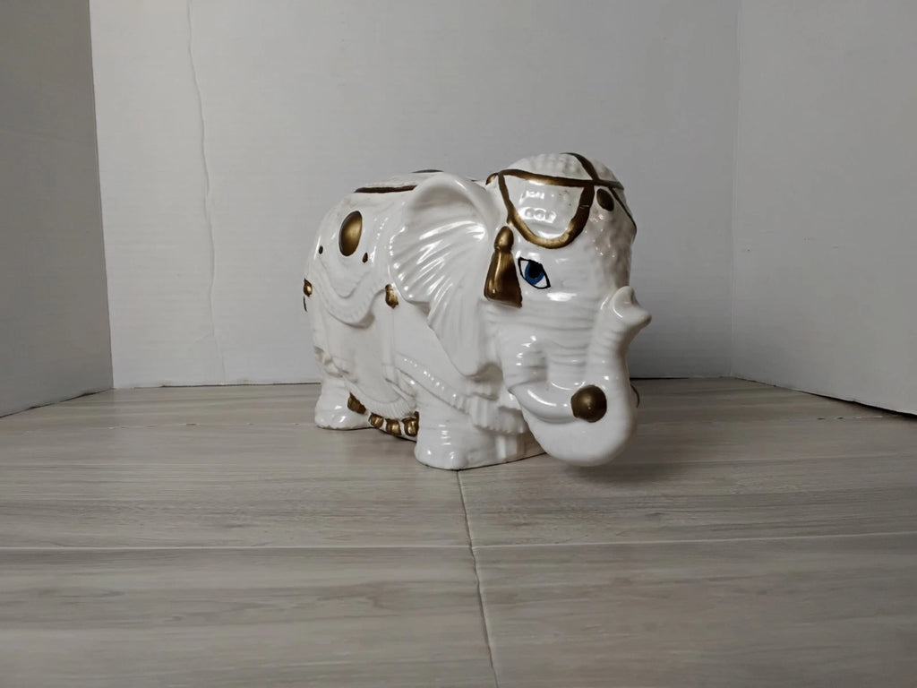 Ceramic Elephant Figurine With Date! 1/18/78