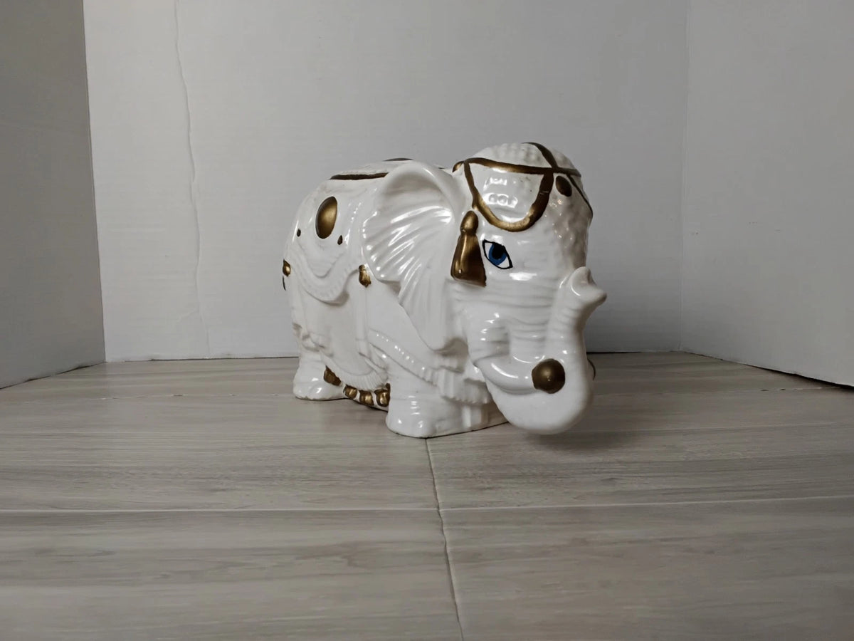 Ceramic Elephant Figurine With Date! 1/18/78