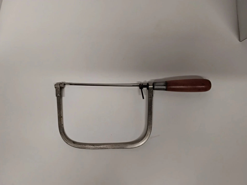 Vintage Disston USA Coping Saw Wood Handle Restored Hand Tool Woodworking