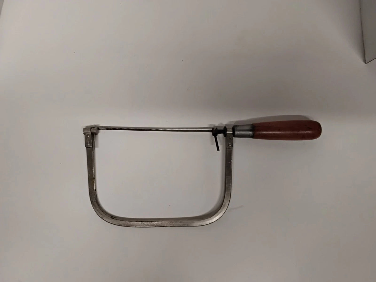 Vintage Disston USA Coping Saw Wood Handle Restored Hand Tool Woodworking
