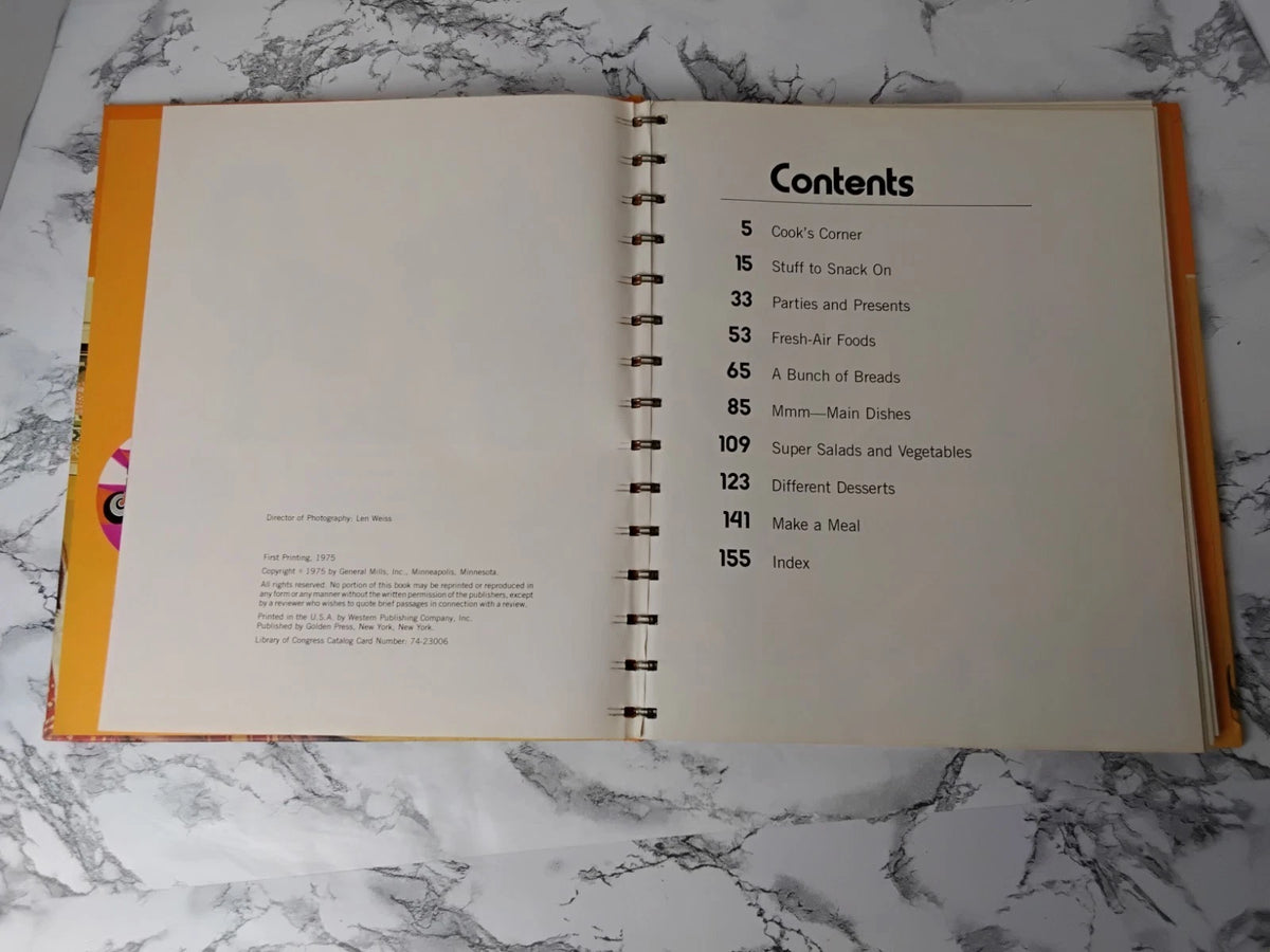 Vintage 1975 1st Printing Betty Crocker's Cookbook for Boys & Girls