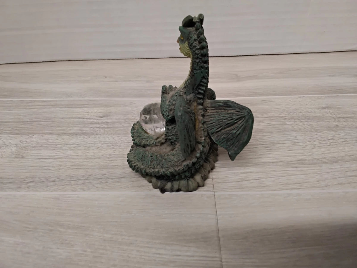 Collectible Ceramatic World 2000 Green Dragon Figurine