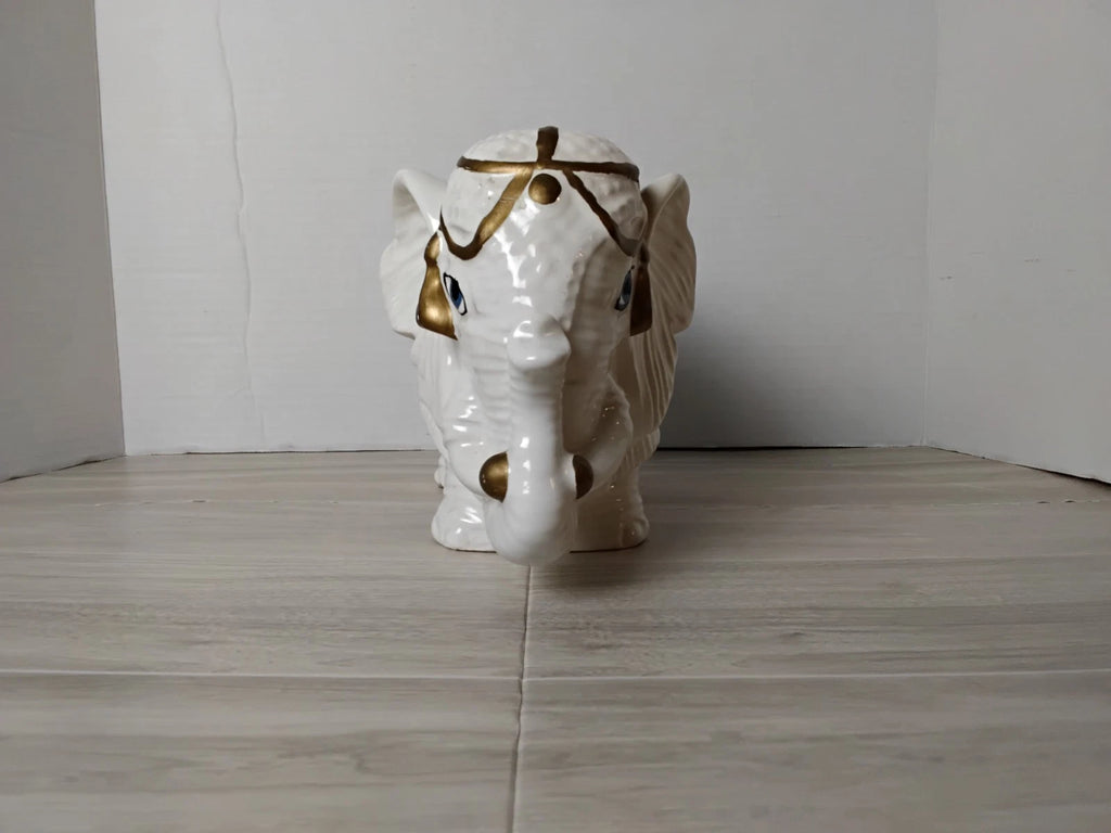 Ceramic Elephant Figurine With Date! 1/18/78