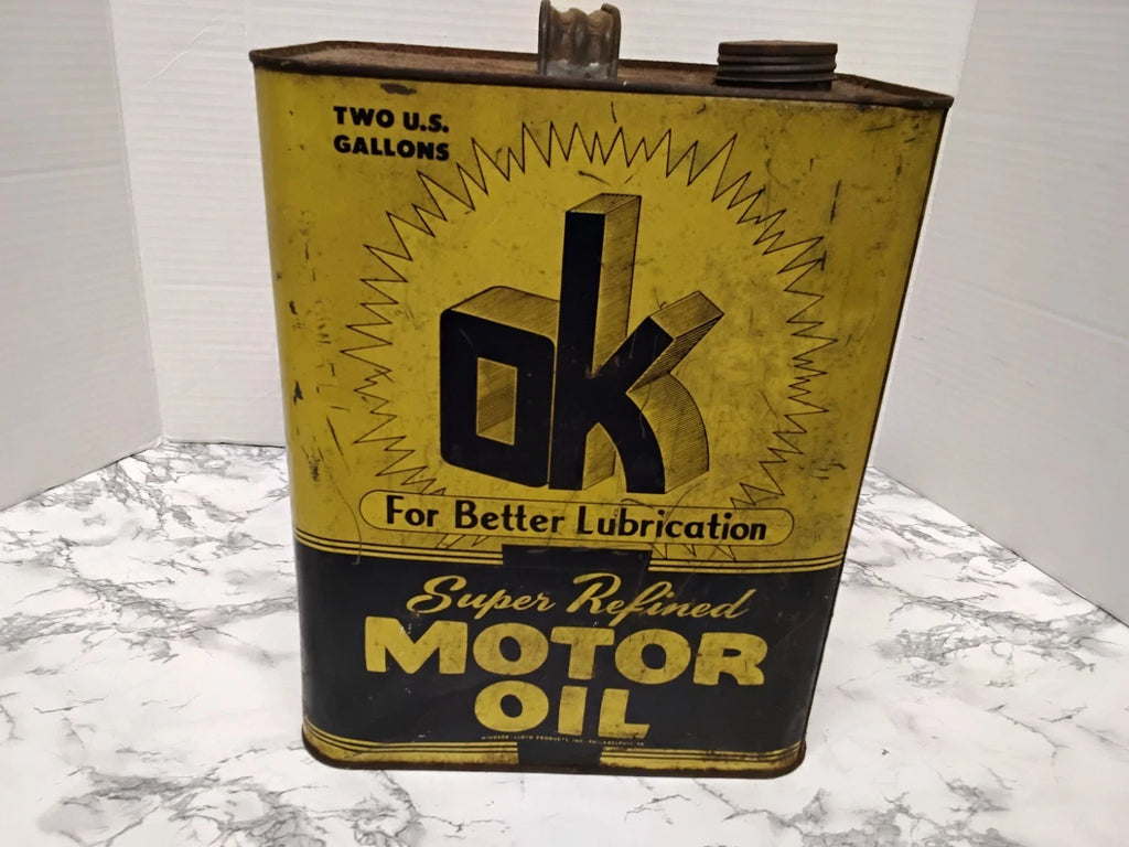 RARE Philadelphia Antique 1930s-1940s Motor Oil Cans Lot - OK & Booster 2 Gallon