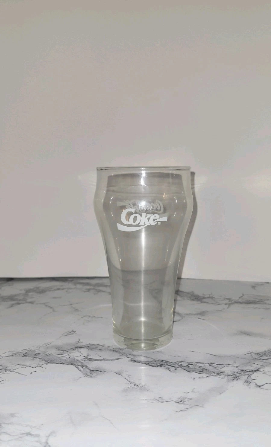 Coca-Cola Set of 8 Clear Glasses Soda Theme Branded Drinkware Advertising Sign