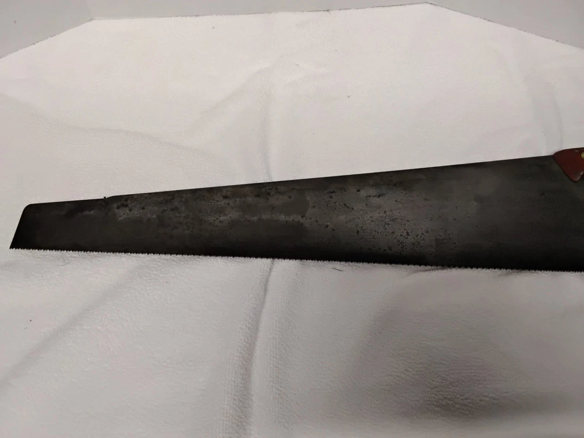 Antique Henry Disston & Sons D-8 Handsaw, Let-In Handle, C. 1890s-1920