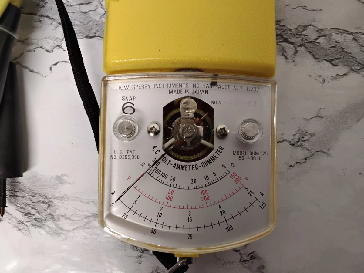 Vintage A.W. Sperry Snap 6 Volt-Ohm-Ammeter OHM-525 Clamp Multimeter