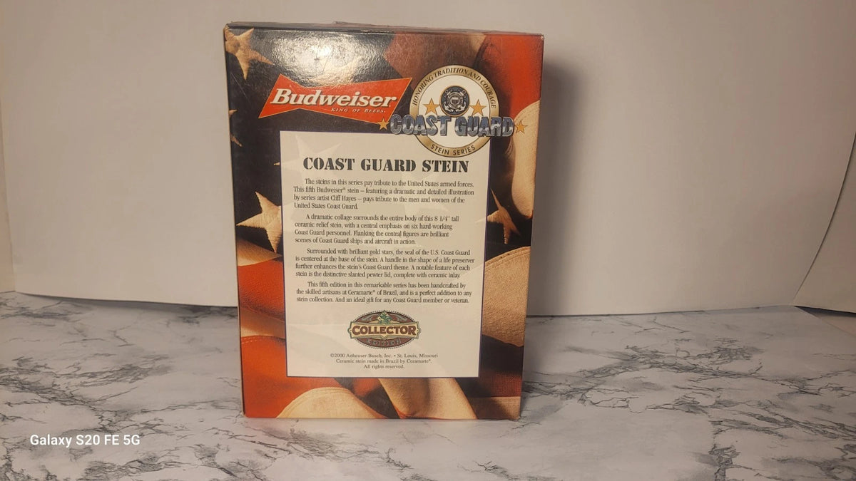 2000 U.S Coast Guard Stein Collector Edition Anheuser Busch Beer Stein New