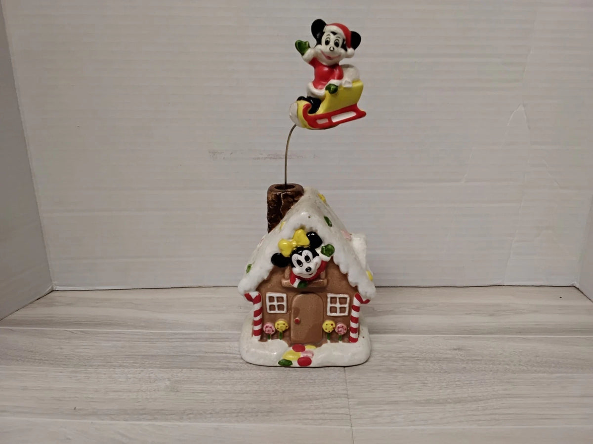 Vintage 1980s Disney Minnie Mouse Gingerbread House Music Box
