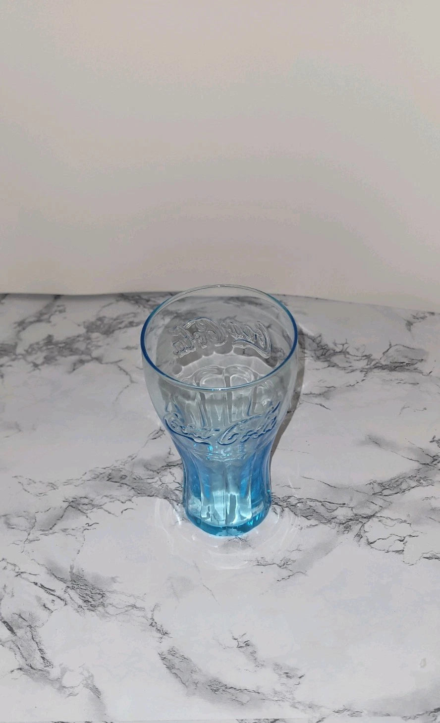 Vintage 2009 Coca-Cola McDonald's Promotional 12 Oz. Teal Glass