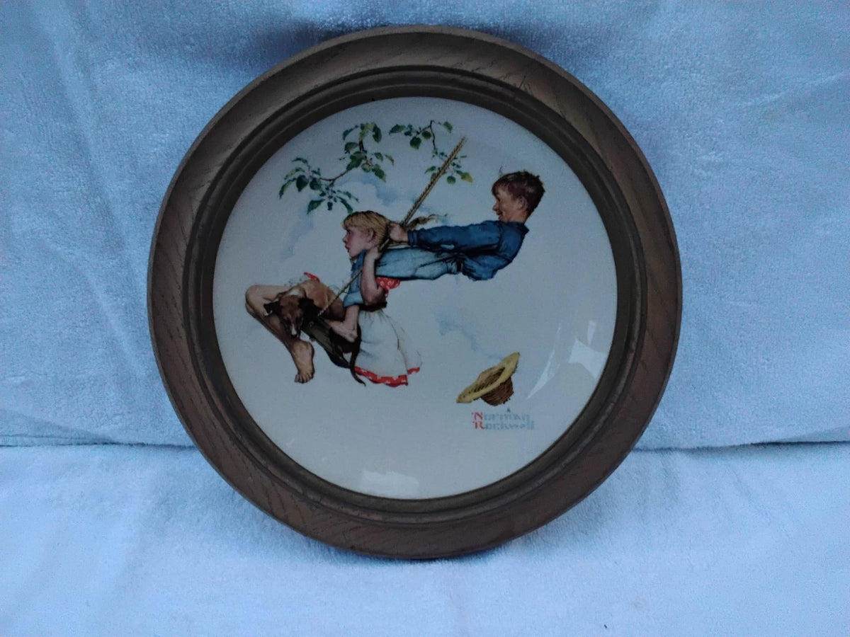 1972 Four Seasons Norman Rockwell Wall Plaque Plates