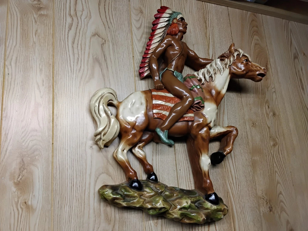 MCM Native American Chieftain Wall Plaque