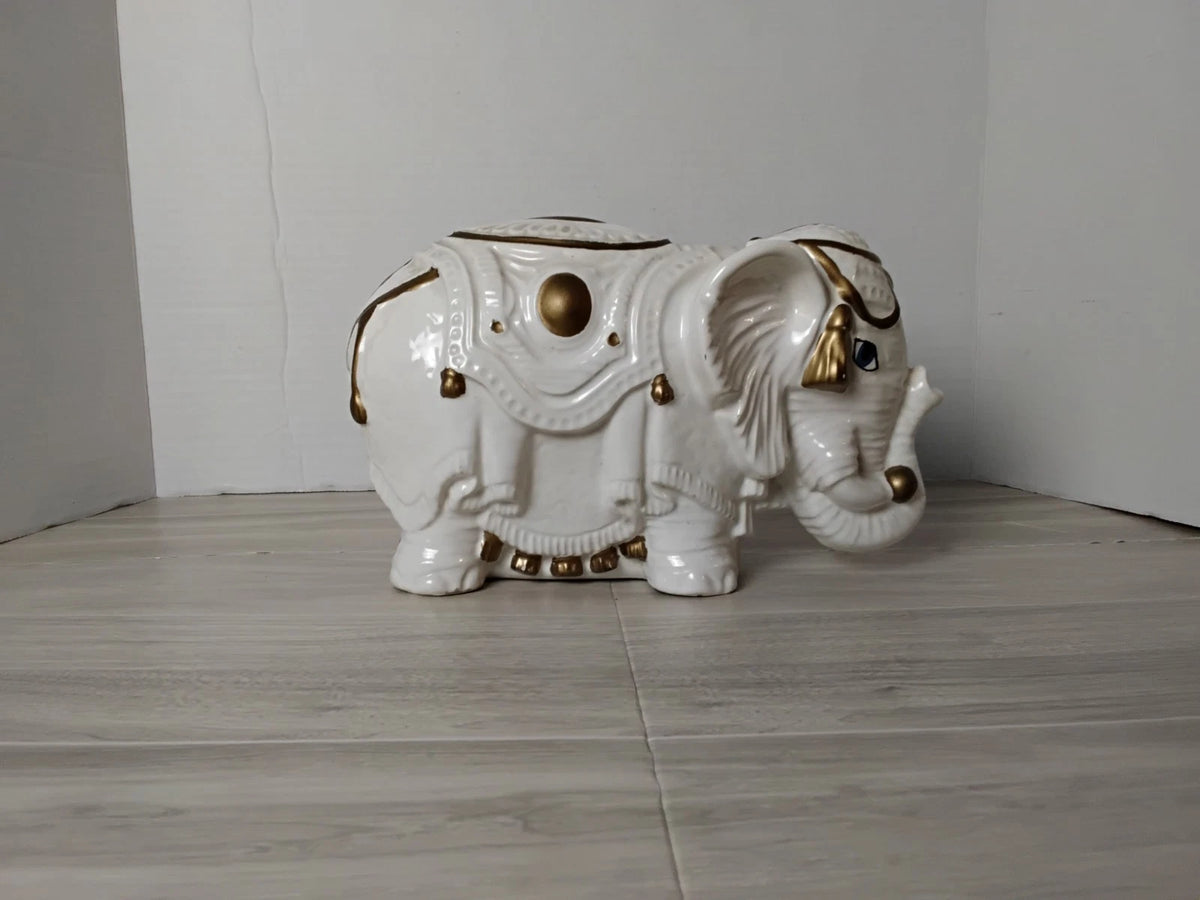 Ceramic Elephant Figurine With Date! 1/18/78