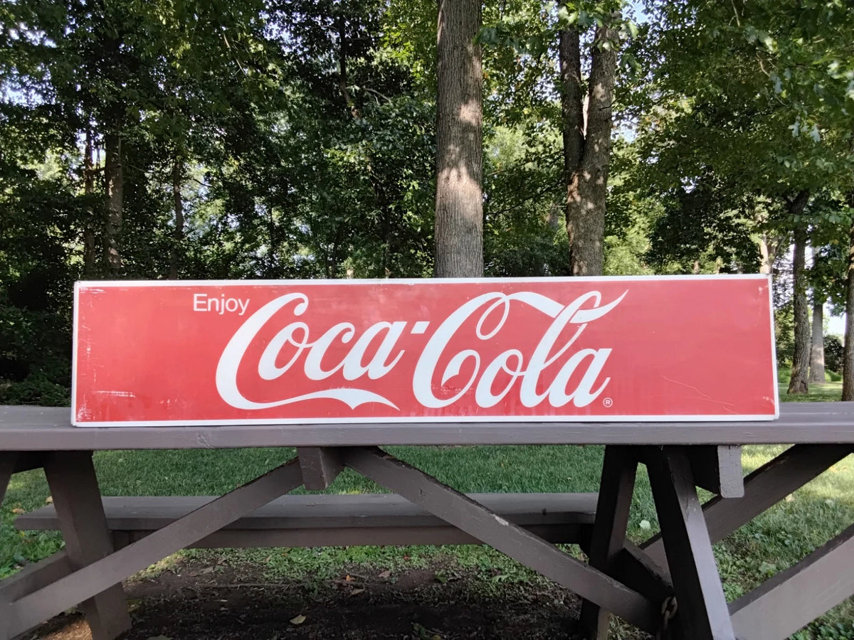 Vintage 1970s 3 Sided Coca Cola Sign
