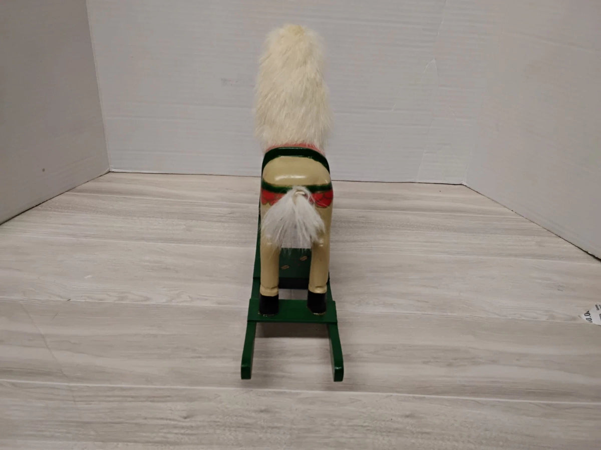 Vintage Handcrafted Wooden Rocking Horse