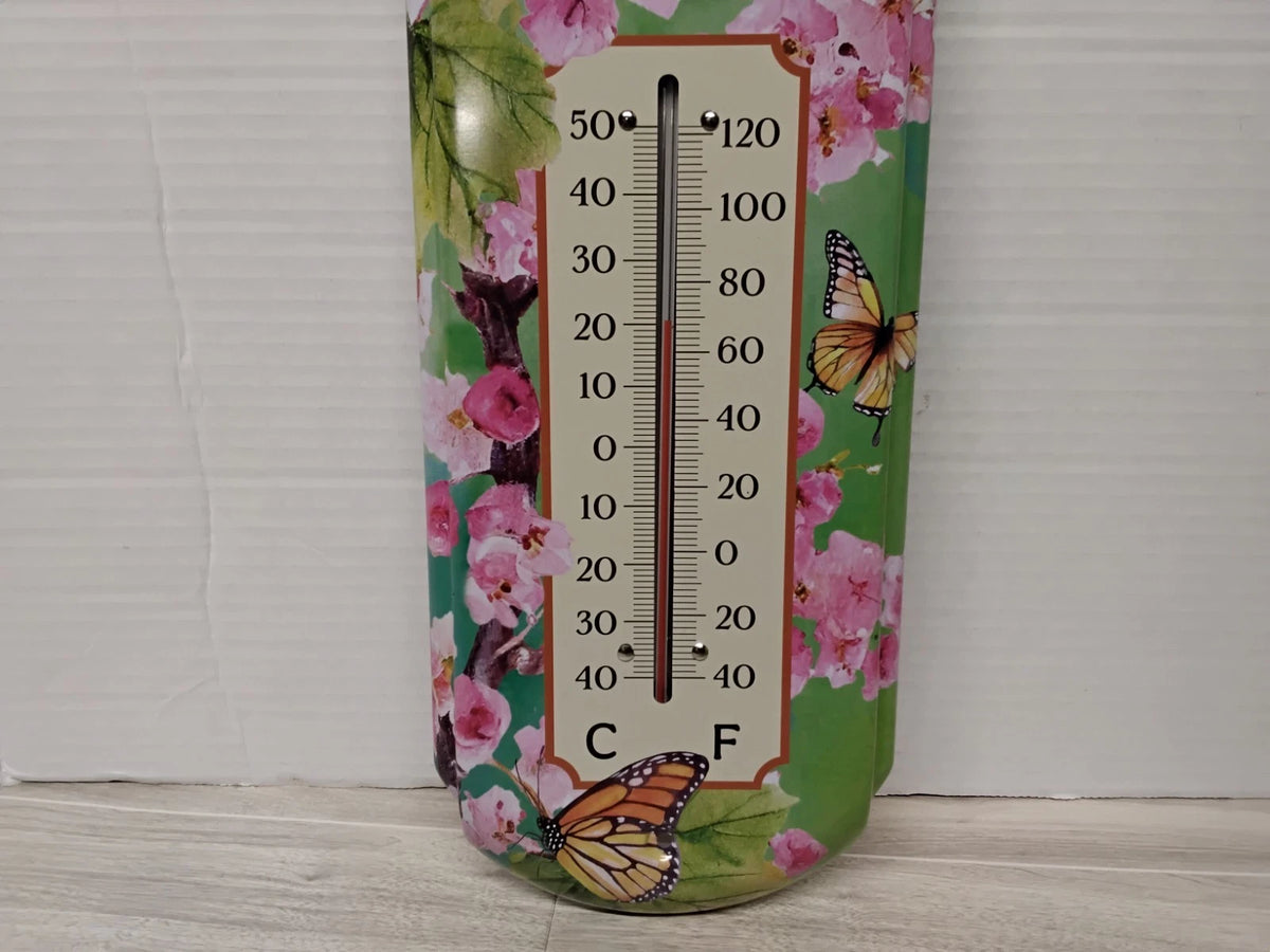 Monarch Butterfly Metal Outdoor Thermometer