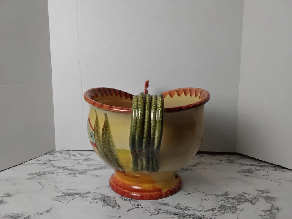 Vintage Italian Folk Art Rooster Gravy Boat/Pitcher