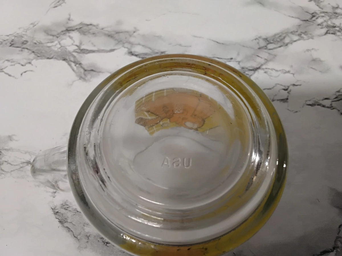 Vintage 1978 Garfield McDonald's Glass Mug Cartoon/Advertisement