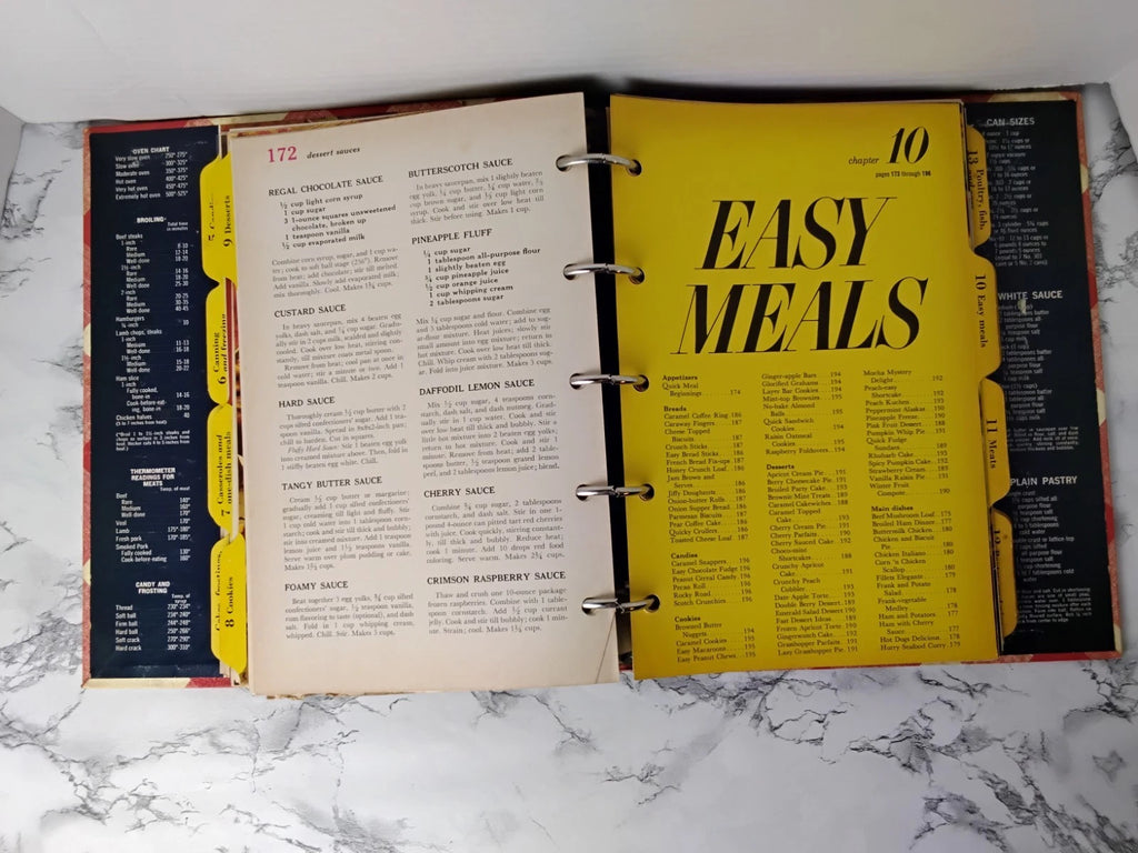 Vintage MCM 1968 Better Homes and Gardens New Cook Book 5 Ring Binder
