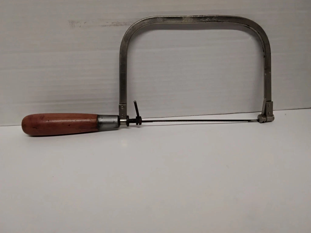 Vintage Disston USA Coping Saw Wood Handle Restored Hand Tool Woodworking
