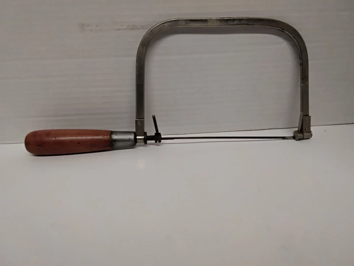 Vintage Disston USA Coping Saw Wood Handle Restored Hand Tool Woodworking