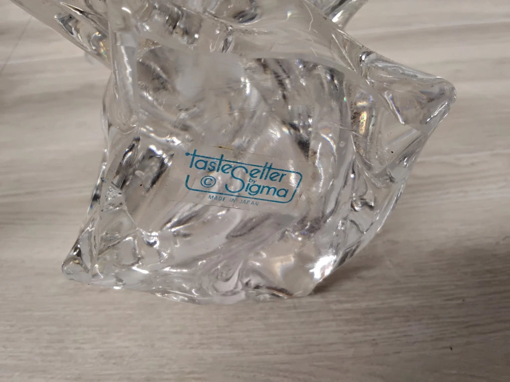2 Vintage Festive Glass Christmas Tress