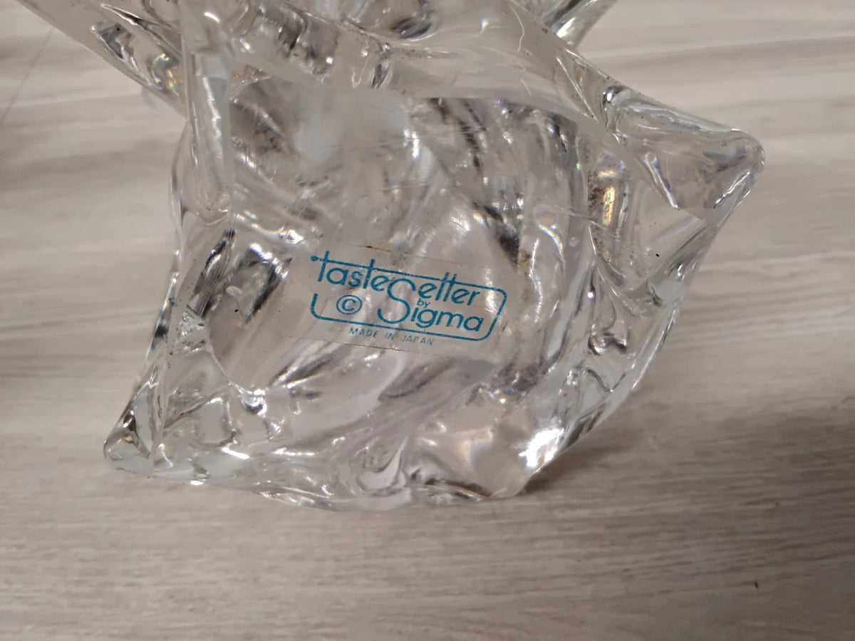 2 Vintage Festive Glass Christmas Tress