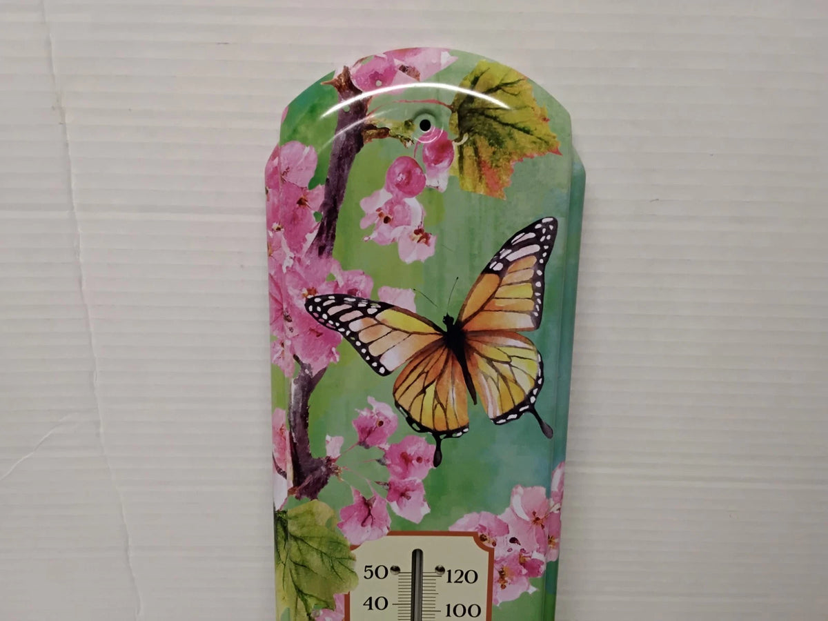 Monarch Butterfly Metal Outdoor Thermometer