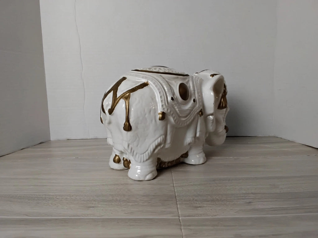 Ceramic Elephant Figurine With Date! 1/18/78