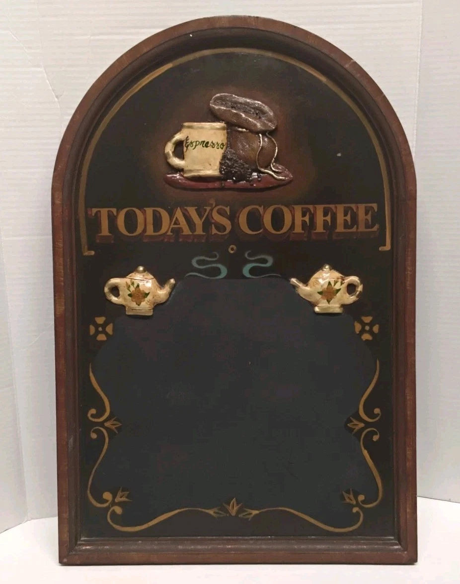 Vintage "Today's Coffee" Chalkboard Wall Sign