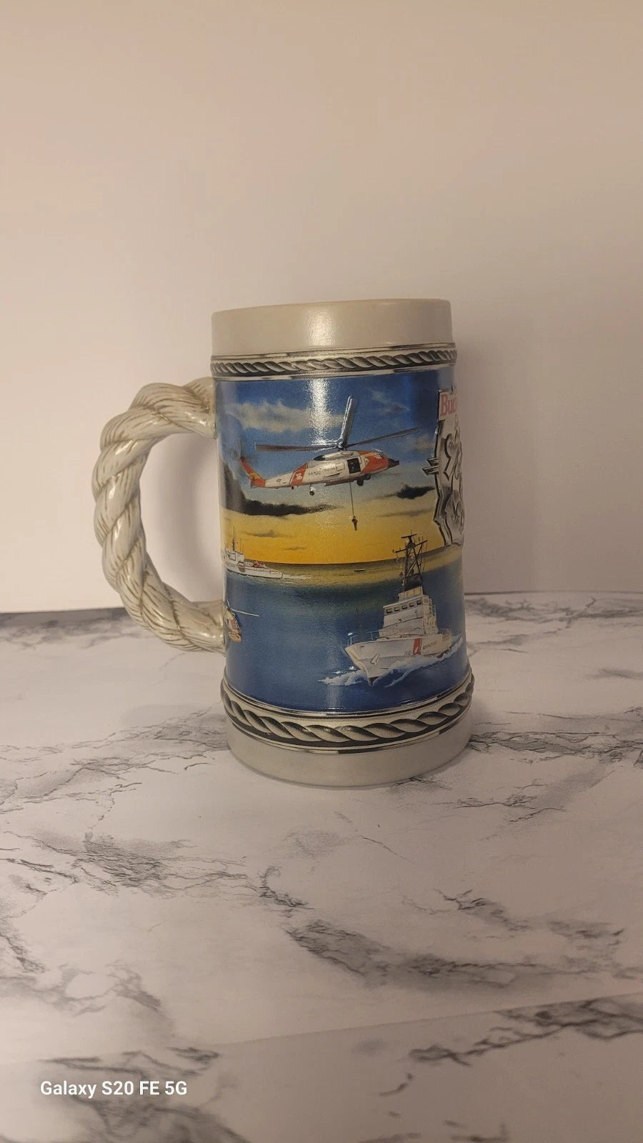 1996 Budweiser Military Series Coast Guard Stein with Box & Certificate