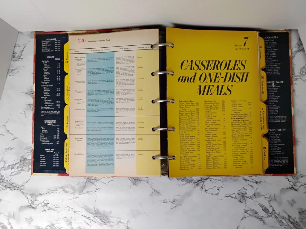 Vintage MCM 1968 Better Homes and Gardens New Cook Book 5 Ring Binder