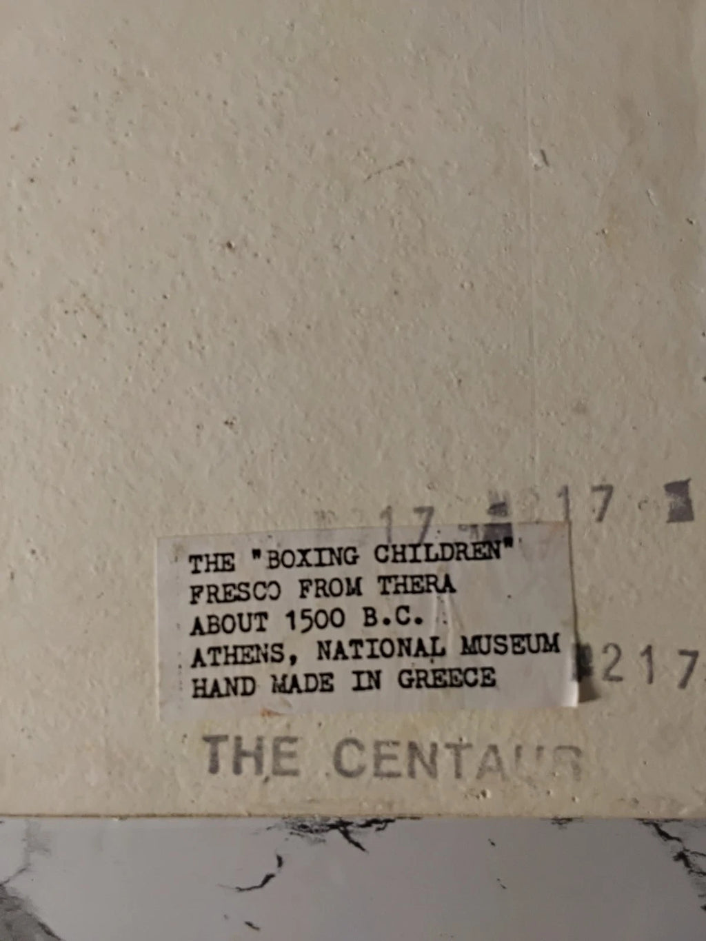 Akrotiri Boxer Fresco (AKA  "Boxing Children") Souvenir Wall Plaque