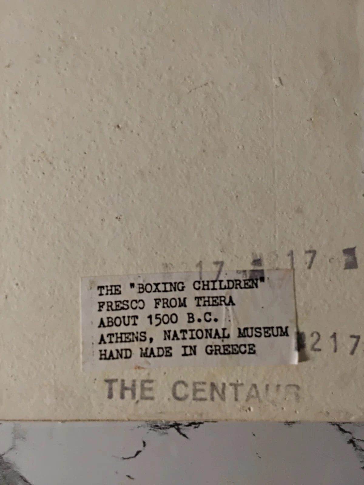 Akrotiri Boxer Fresco (AKA  "Boxing Children") Souvenir Wall Plaque
