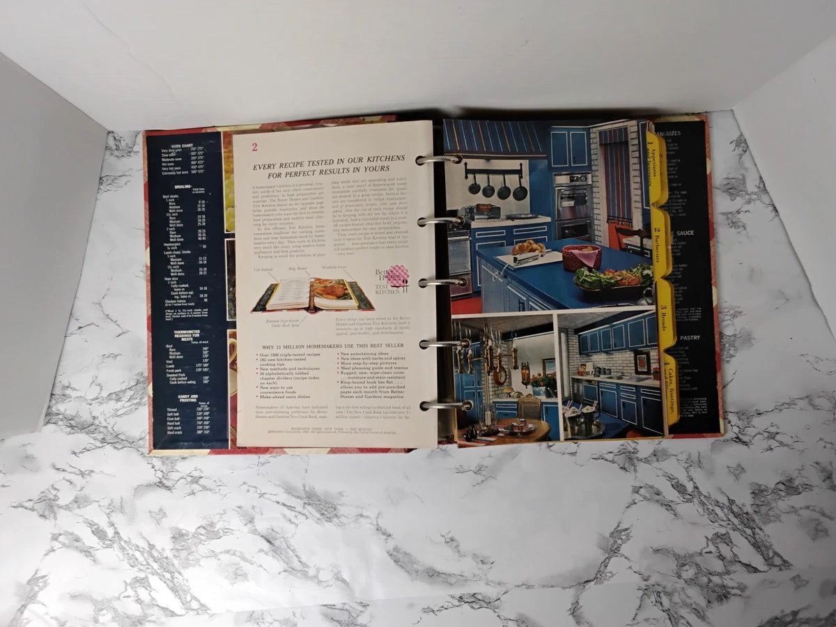 Vintage MCM 1968 Better Homes and Gardens New Cook Book 5 Ring Binder