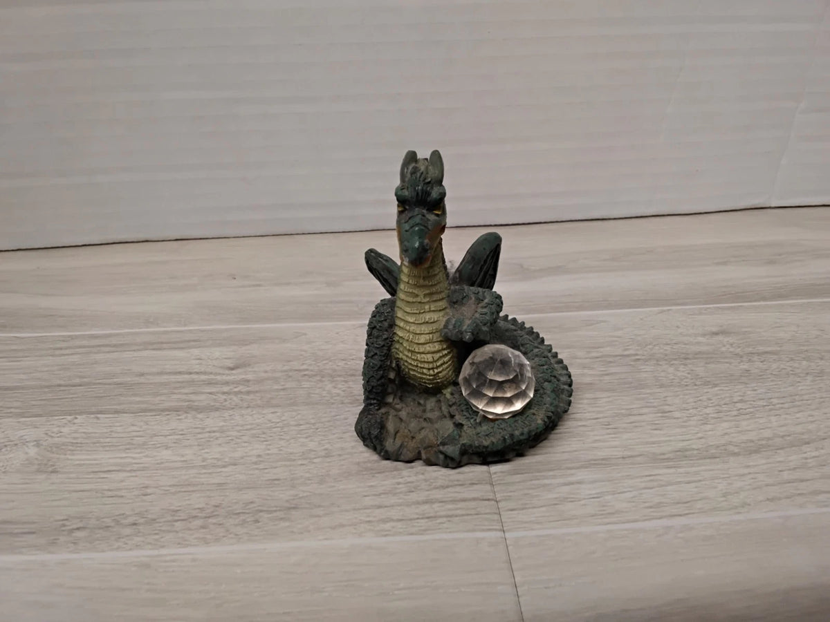 Collectible Ceramatic World 2000 Green Dragon Figurine