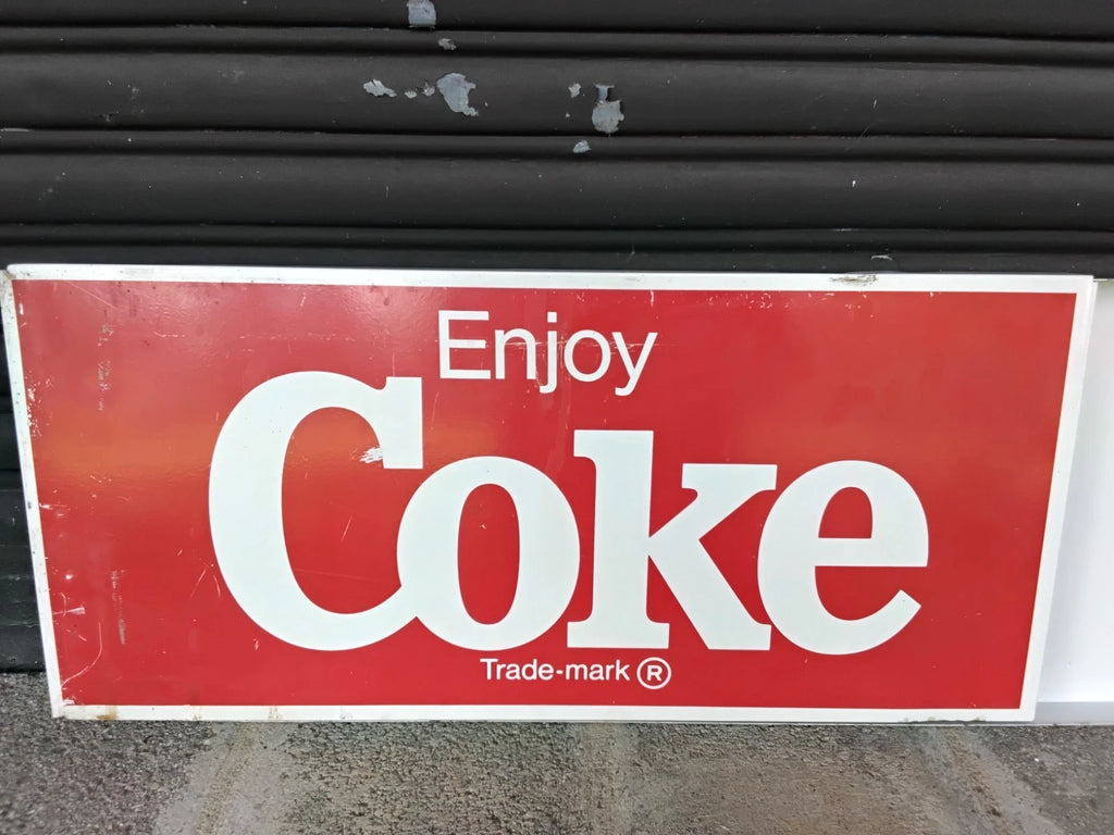 Vintage 1970s 3 Sided Coca Cola Sign