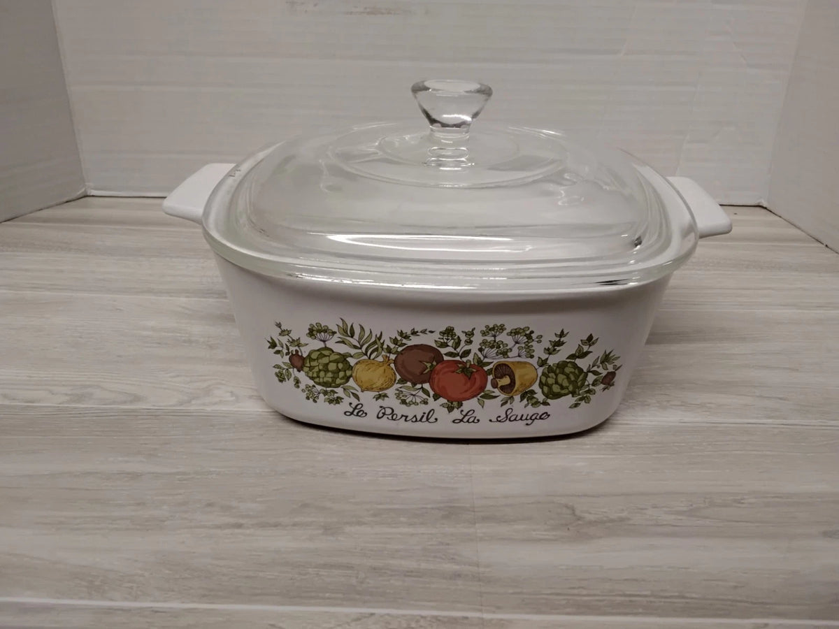 Vintage Corning Ware Casserole Pan With LID