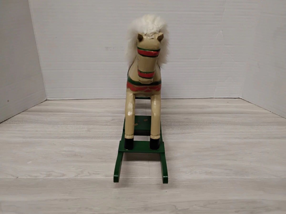 Vintage Handcrafted Wooden Rocking Horse