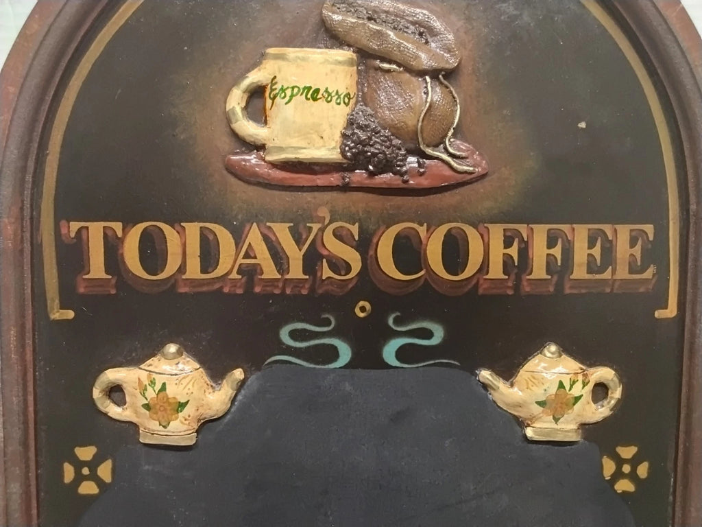Vintage "Today's Coffee" Chalkboard Wall Sign