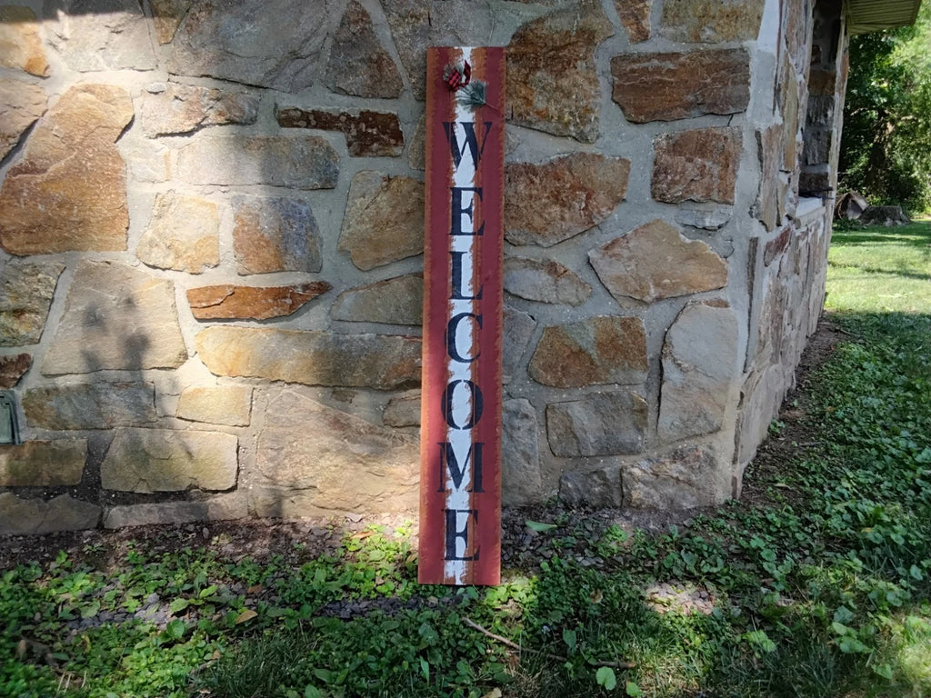 Rustic Front Door Welcome Sign