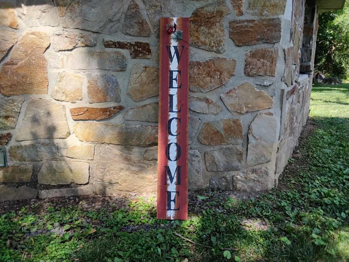 Rustic Front Door Welcome Sign