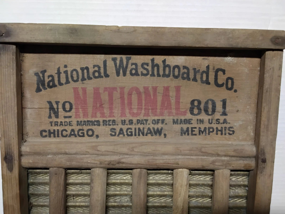 Antique National Washboard Co The Brass King National 801